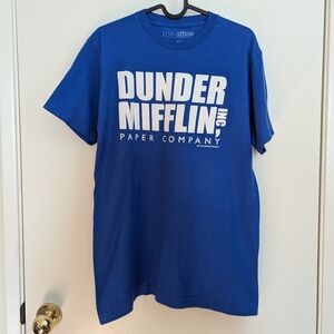 The Office Dunder Mifflin Light Blue Graphic T-Shirt Men's Size Medium